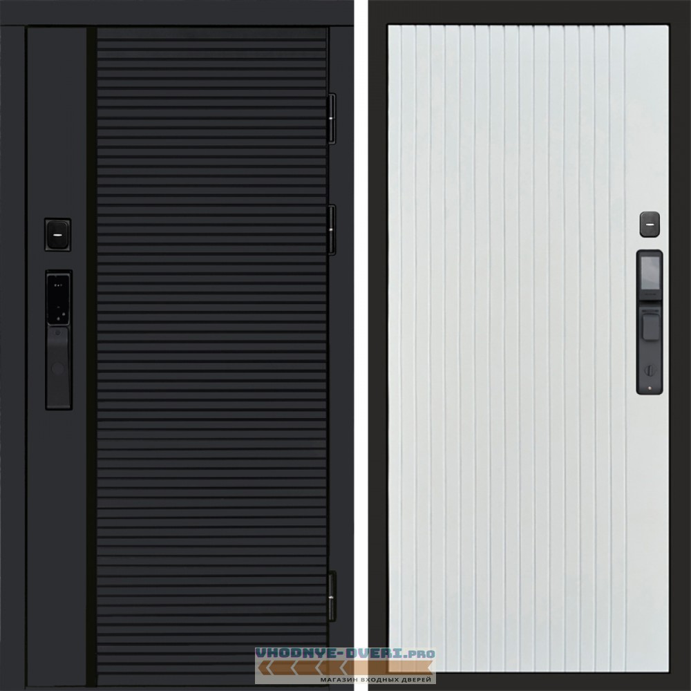 Дверь Termo Door  Smart (Смарт) Black Line Flat Белый софт